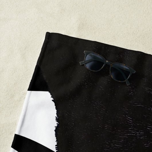 ブラックパンサーバイトシ吉田木造ウォールアート ビーチタオル (インサイチュ)