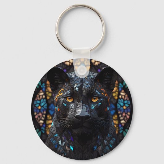 ブラックパンサーポートレートアクセント枕 キーホルダー (正面)