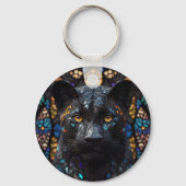 ブラックパンサーポートレートアクセント枕 キーホルダー (裏面)