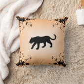 ブラックパンサーライトブラウンモホ クッション (ブランケット)