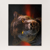 ブラックパンサー大きな猫。 ジグソーパズル (縦)