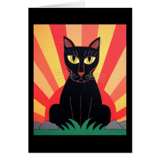 ブラックパンサー猫カード