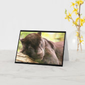 ブラックパンサー睡眠挨拶カード カード (黄色い花)