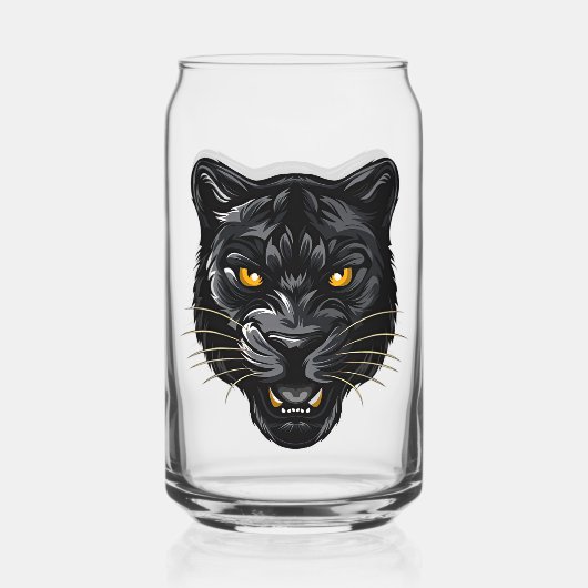ブラックパンサー缶グラス ガラス缶 (正面)