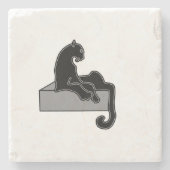 ブラックパンサー ストーンコースター (正面)