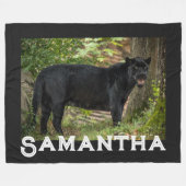 ブラックパンサー フリースブランケット (正面(横))