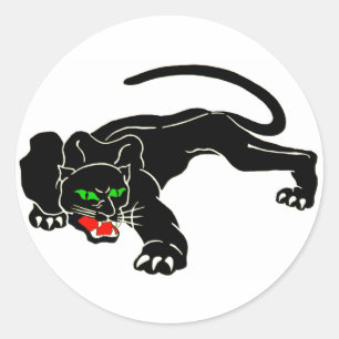 ブラックパンサー-大きいCAT ラウンドシール