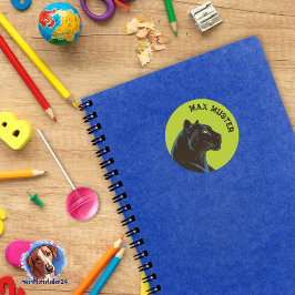 ブラックパンサー – 緑・ラウンド ラウンドシール