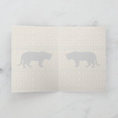 ブラックパンサー、豹の挨拶カード / メッセージカード カード (内部)