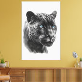 ブラックパンサー – 鉛筆スケッチ キャンバスプリント (インサイチュ (リビング))