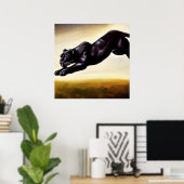 ブラックパンサー(1)野良猫 ポスター (ホームオフィス)