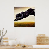 ブラックパンサー(1)野良猫 ポスター (キッチン)