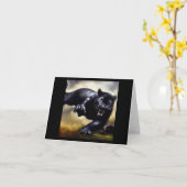 ブラックパンサー(2)野良猫 カード (黄色い花)