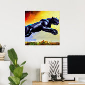 ブラックパンサー(6)野良猫 ポスター (ホームオフィス)