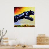 ブラックパンサー(6)野良猫 ポスター (キッチン)