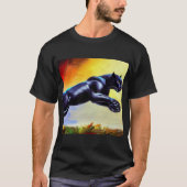 ブラックパンサー(6)野良猫 Tシャツ (正面)