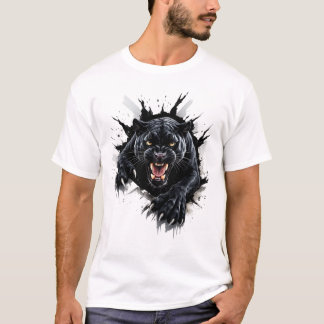 ブラックパンター パワーTシャツ - 迫力あるアニマルデザイン Tシャツ