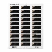 ブラックパンパスグラスドライドフローラ結婚ズ ラベル (フルシート)