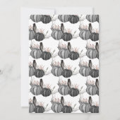 ブラックパンプキンと鳥のベビーシャワー 招待状 (裏面)