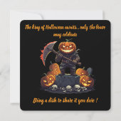 🖤ブラックパンプキンキングハロウィーン招待状🎃 招待状 (裏面)