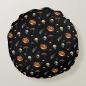 🖤ブラックパンプキンキング装飾用クッション🎃 ラウンドクッション (裏面)