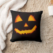 ブラックパンプキンハロウィンピロー不気味ホームデコール クッション (ブランケット)