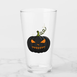 ブラックパンプキンハロウィン・ガラスカップ タンブラーグラス