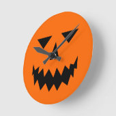 ブラックパンプキン顔時計 ラージ壁時計 (傾斜)