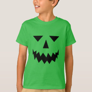 ブラックパンプキン顔Tシャツ（子） Tシャツ