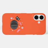 ブラックパンプキン&かわいい猫ハロウィーン Case-Mate iPhoneケース (裏面 (横))
