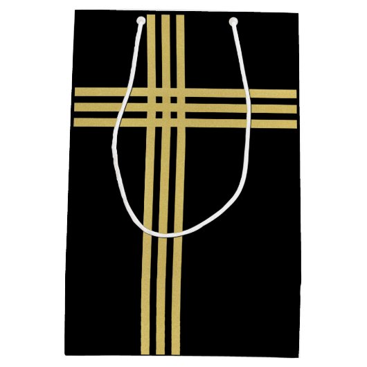 ブラックパーソナライズされたおよび金ゴールドグリッター氷スケートで滑る ミディアムペーパーバッグ (裏面)