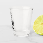 ブラックパーソナライズされたさくらんぼバチェロレッテショットガラス ショットグラス (右)