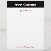 ブラックパーソナライズされたクリスマスホリデイスタフィック (正面)