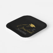 ブラックパーソナライズされたグラードプレート-パーティー準備完了 ペーパープレート (傾斜あり)