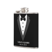 ブラックパーソナライズされたグロムスマンビニール包まれたフラスコ フラスク (左)