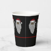 ブラックパーソナライズされたサンタクリスマスパーティー 紙コップ (右)