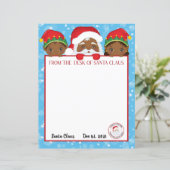 ブラックパーソナライズされたサンタクロースからの手紙 (スタンド正面)