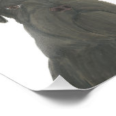 ブラックパーソナライズされたシュナウザーアート フォトプリント (角)