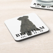 ブラックパーソナライズされたシュナウザー コースター (左側)
