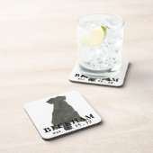 ブラックパーソナライズされたシュナウザー コースター (右側)