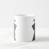 ブラックパーソナライズされたシュナウザー コーヒーマグカップ (中央)