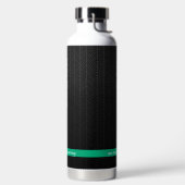 ブラックパーソナライズされたネームモダンサーマルタンブラー ウォーターボトル (左面)