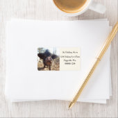 ブラックパーソナライズされたミニピグ住所 シール (インサイチュ)