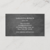 ブラックパーソナライズされたモダンプロフェッショナルゴルフブシン 名刺 (裏面)