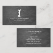 ブラックパーソナライズされたモダンプロフェッショナルゴルフブシン 名刺 (正面/裏面)
