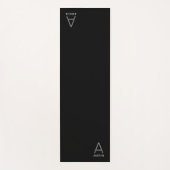 ブラックパーソナライズされたヨガマットスモールモノグラム ヨガマット (正面)