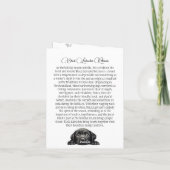 ブラックパーソナライズされたラブラドールクリスマスカード サンキューカード (裏面)