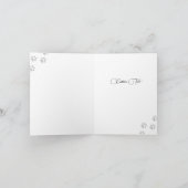 ブラックパーソナライズされたラブラドールクリスマスカード サンキューカード (内部)