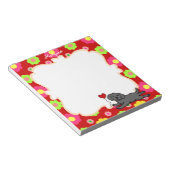 ブラックパーソナライズされたラブラドールパピー ノートパッド (アングル)