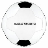 ブラックパーソナライズされた名前をカスタムするスポーツチームの多様性 サッカーボール (正面)